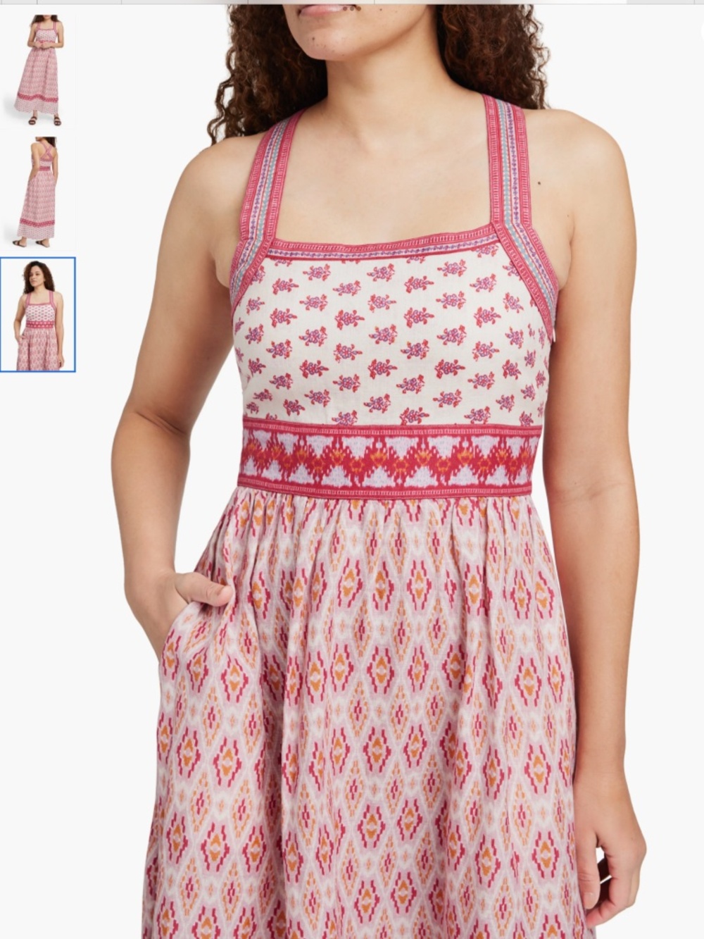Faherty Gracie Linen Maxi Dress, size XL - Picture 3 of 16